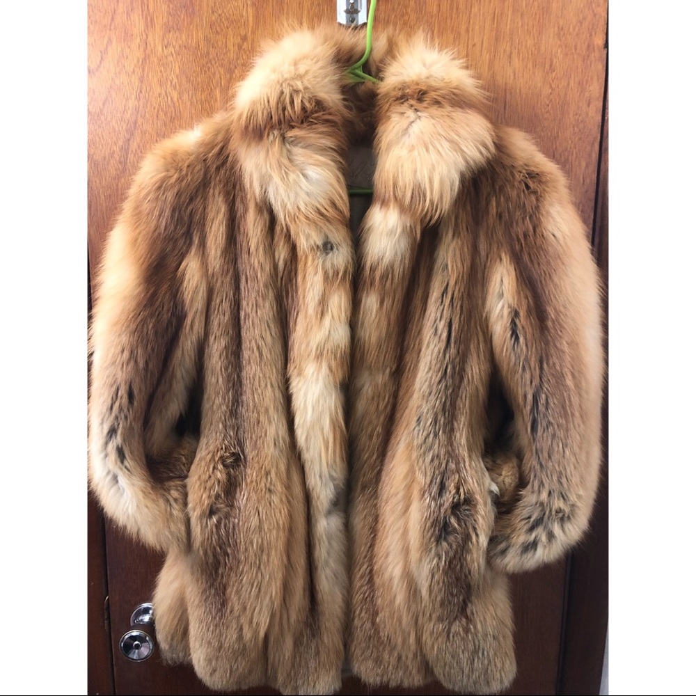 🌺HP🌺Vintage Marshall Fields Fox Coat 🧥FP🧥